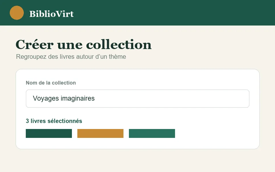 Exemple fictif de création d’une collection
